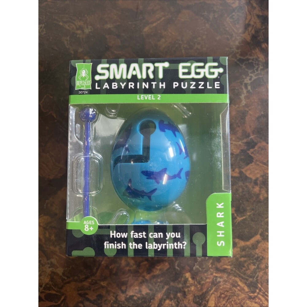 NEW Bepuzzled Shark Smart Egg Labyrinth Puzzle Age 8+ Level 2 KG M38